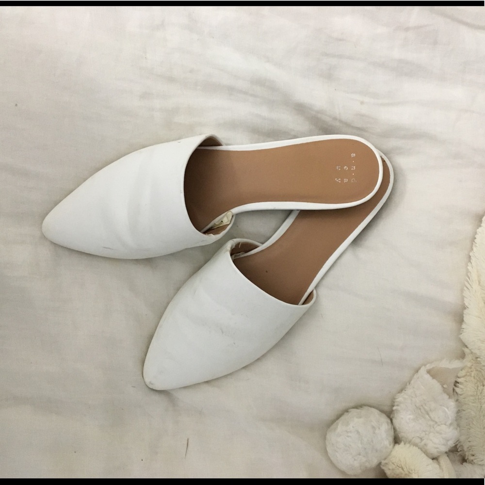 a-new-day white mules size 8.5